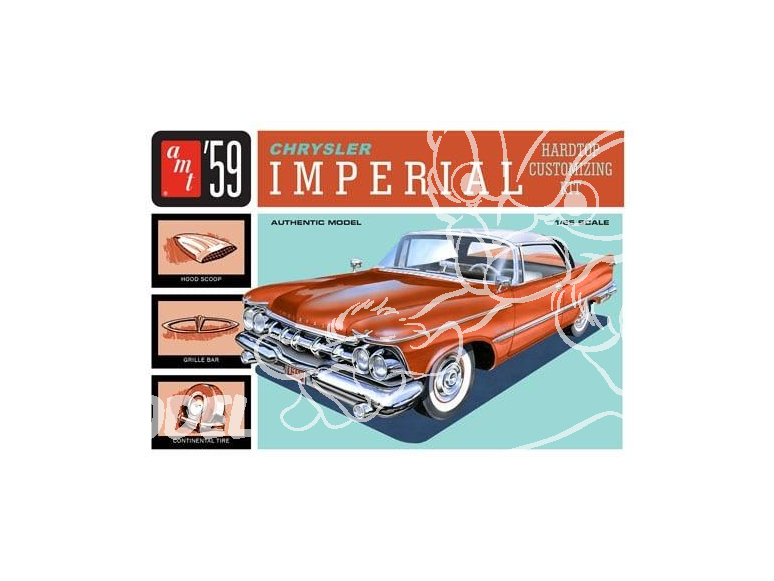 AMT maquette voiture 1136 1959 Chrysler Imperial 1/25