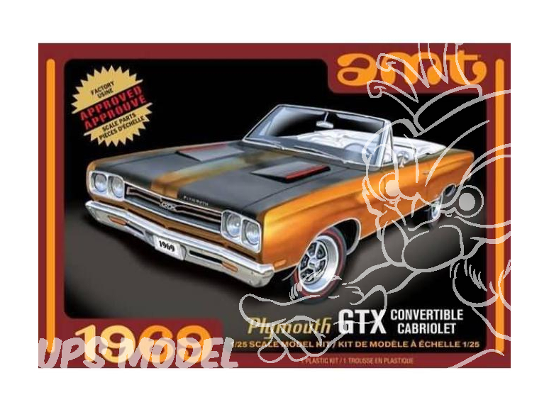 AMT maquette voiture 1137 Plymouth GTX convertible cabriolet de 1969 1/25