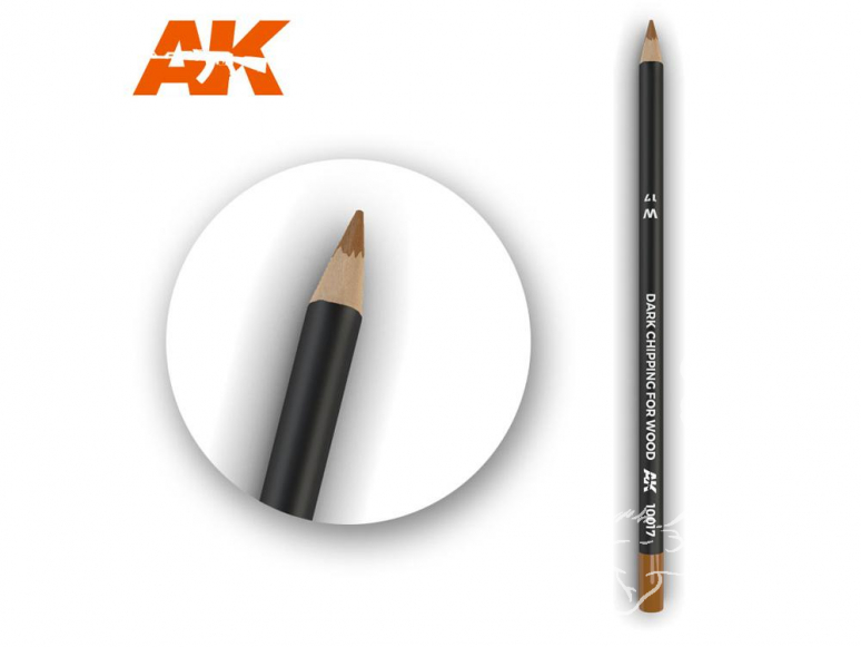 Ak interactive AK10017 Crayon acrylique de vieillissement Ecaillage foncé pour bois