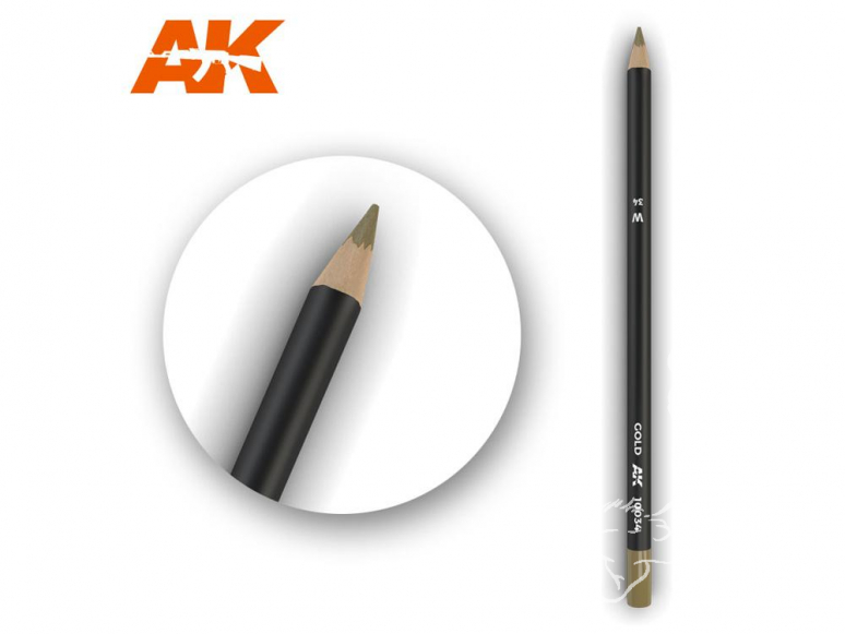 Ak interactive AK10034 Crayon acrylique de vieillissement Or