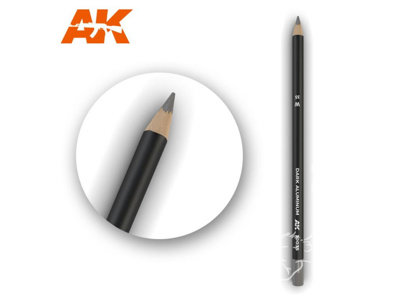 Ak interactive AK10035 Crayon acrylique de vieillissement Aluminium foncé - Nickel