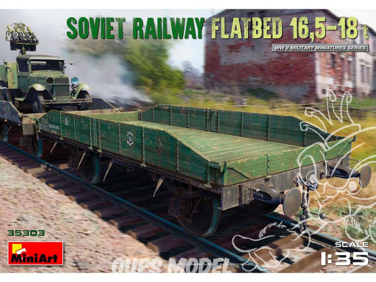 Mini Art maquette militaire 35303 Wagon SOVIETIQUE PLAT 16,5-18t 1/35
