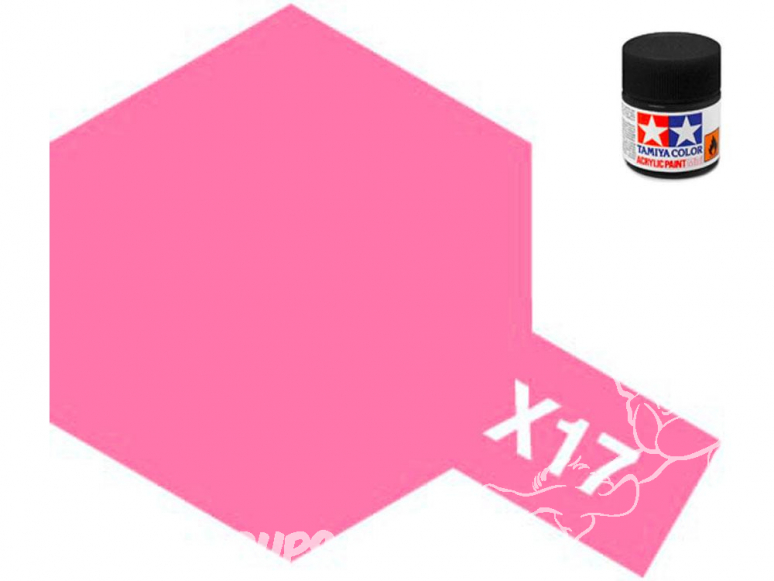 peinture maquette tamiya x17 rose brillant