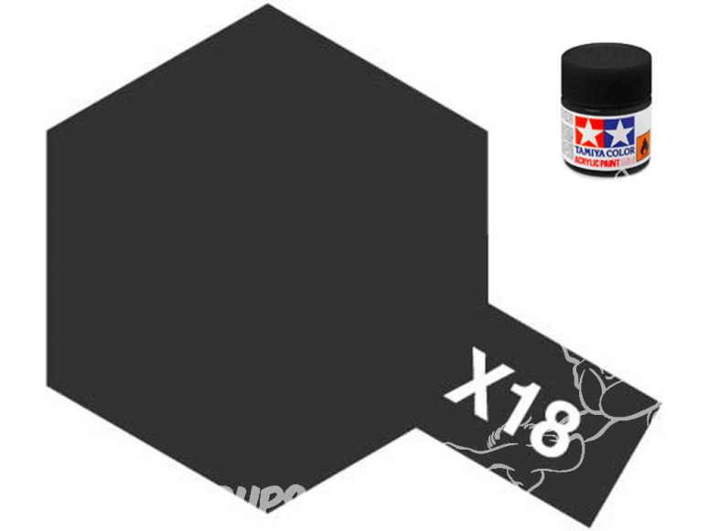 peinture maquette tamiya x18 noir satiné