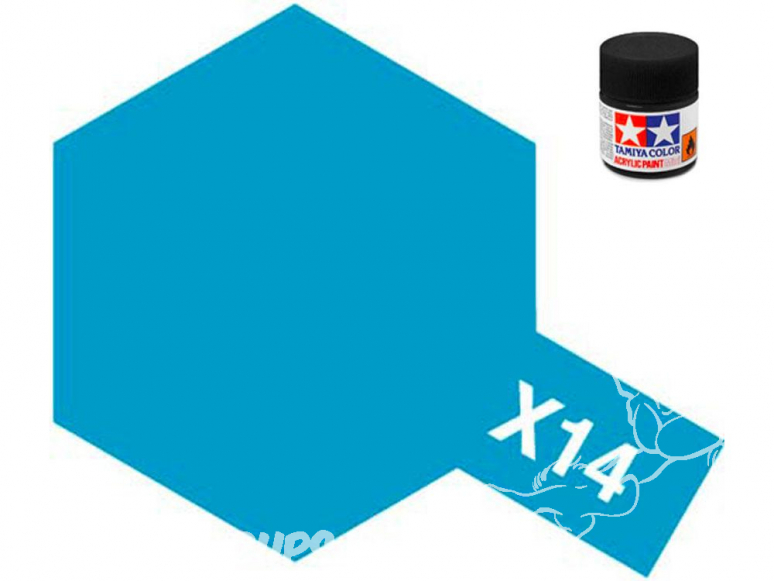 Peinture maquette tamiya x14 XL bleu ciel brillant 23ml