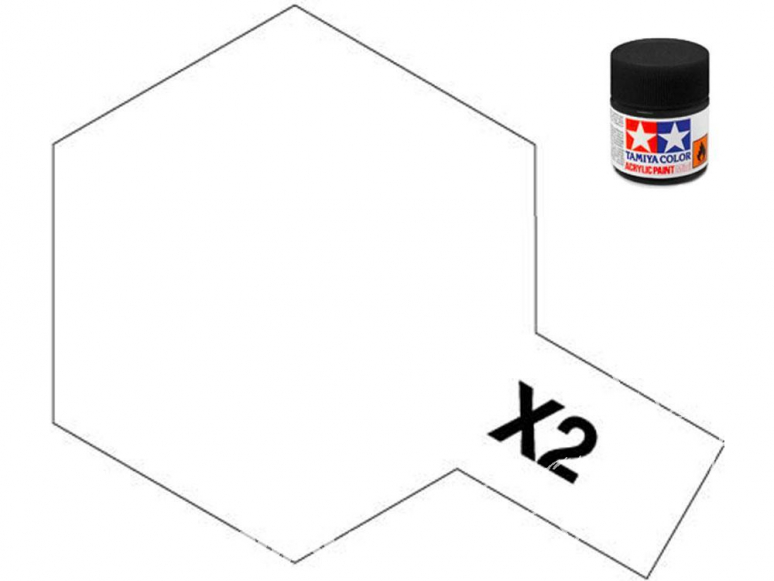 Peinture maquette tamiya x02 XL Blanc Brillant 23ml