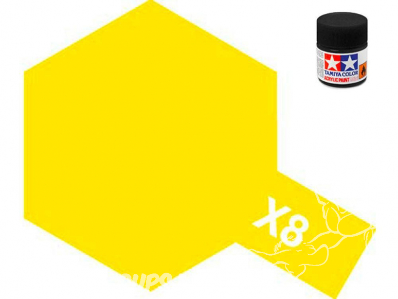 peinture maquette tamiya x08 XL jaune brillant 23ml