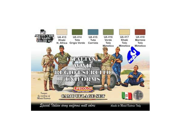 LIFECOLOR peinture cs14 SET UNIFORMES ITALIENS WWII