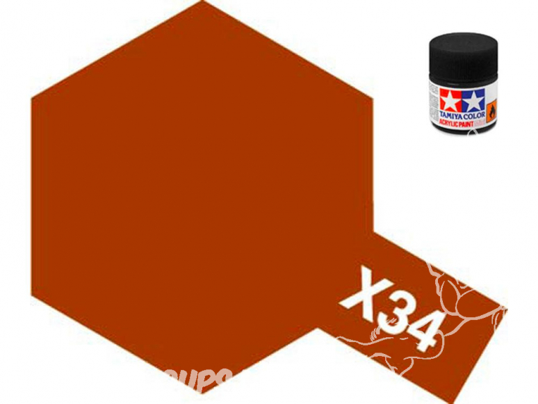 peinture maquette tamiya x34 marron metal