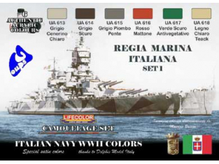 LIFECOLOR peinture cs15 SET BATEAUX ITALIENS WWII