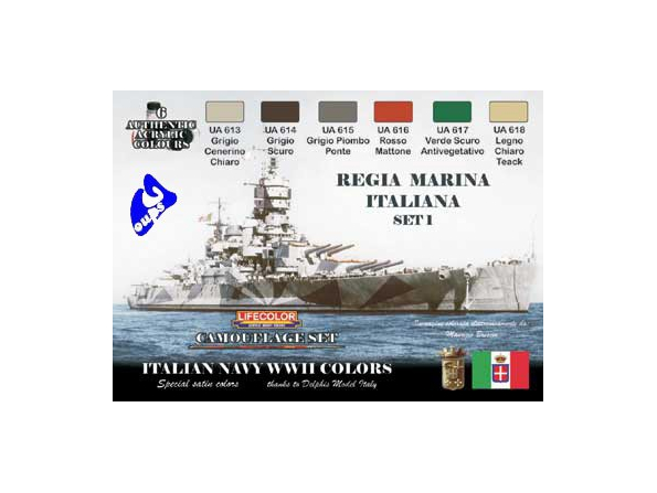 LIFECOLOR peinture cs15 SET BATEAUX ITALIENS WWII