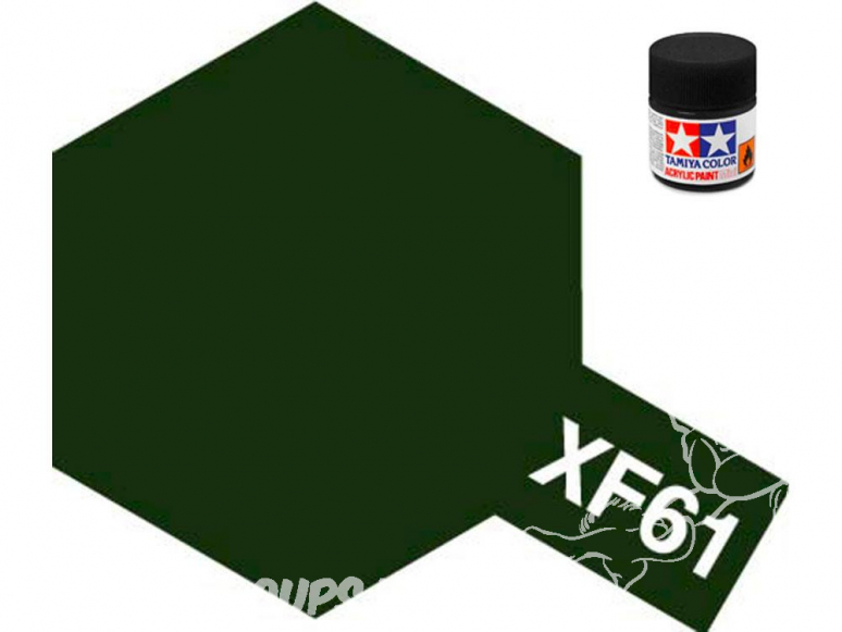 peinture maquette tamiya xf61 vert foncé mat