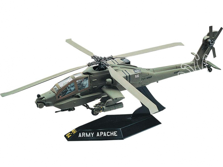 Revell US maquette avion 1183 AH-64 APACHE HELICOPTER easy snap 1/72