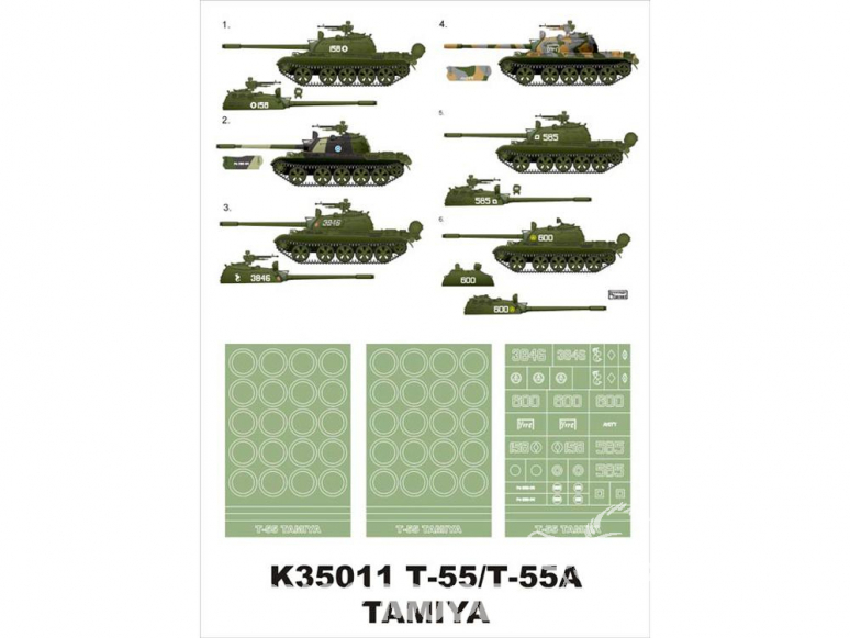 Montex Super Mask K35011 T-55 / T-55A Tamiya 1/35