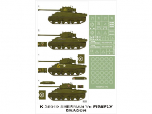 Montex Super Mask K35019 Sherman Firefly Vc Dragon 1/35