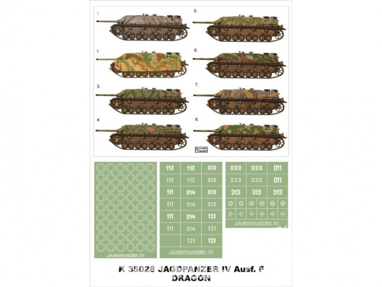 Montex Super Mask K35028 Jagdpanzer IV Ausf.F Dragon 1/35