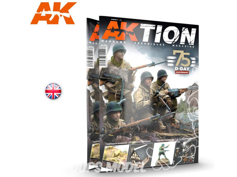 Ak interactive Magazine Aktion AK6305 N°3 D-Day 75eme Anniversaire - Techniques pour Wargame en Anglais