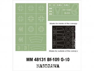 Montex Maxi Mask MM48131 Messerschmitt Bf109G-10 Hasegawa 1/48