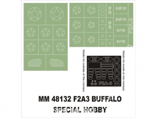 Montex Maxi Mask MM48132 F2A3 Buffalo Special Hobby 1/48