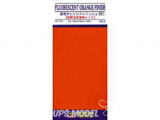 HASEGAWA TF6 PLAQUE FINITION Adhésive Orange fluorescent 90x200mm