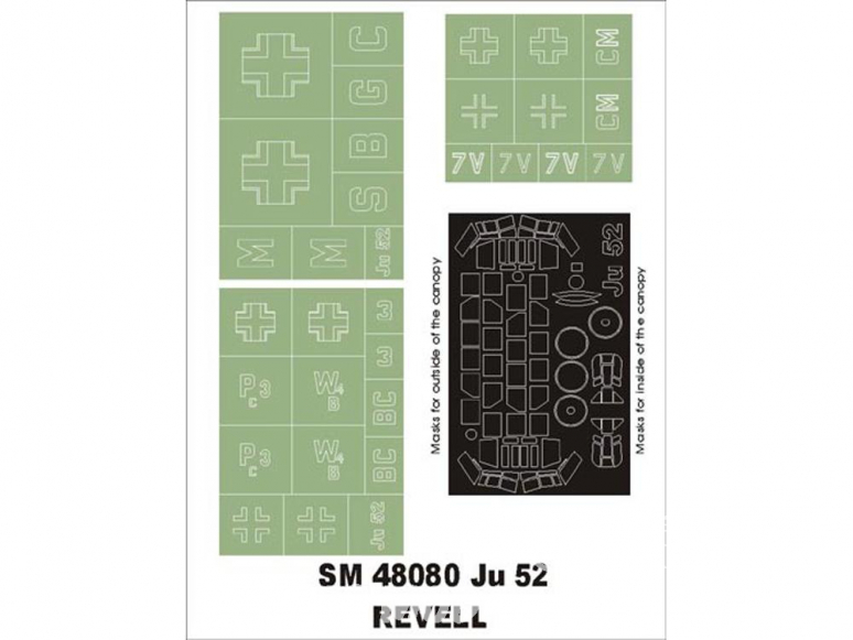 Montex Maxi Mask MM48080 Junkers Ju-52/3m g4e Revell 1/48