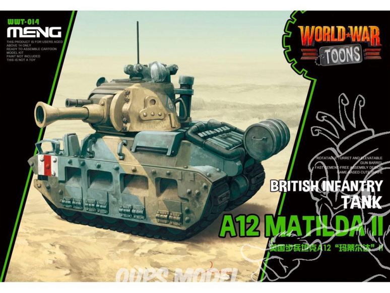 Meng maquette militaire WWT-014 C’est pas rapide, mais c’est mignon British Infantry Tank A12 Matilda II