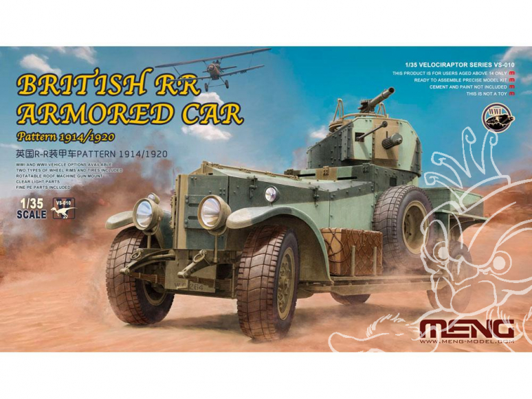 Meng maquette militaire VS-010 Classique sur le champ de bataille Rolls-Royce Blindée WWI 1/35