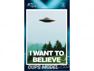 Atlantis maquette Espace AMC-1008 Je veux croire la série UFO 5 pouces de Billy Meier avec lumière