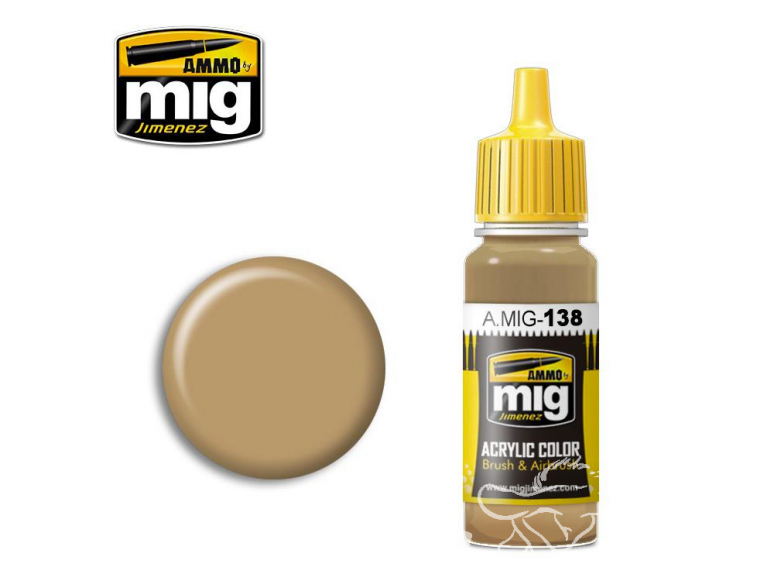 MIG peinture authentique 138 Jaune desert 17ml