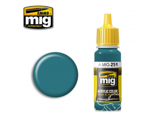 MIG peinture authentique 251 Bleu Russe AMT-7 - Russian Blue AMT-7 17ml