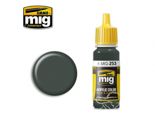MIG peinture authentique 253 RLM74 Graugrün - Gris vert 17ml