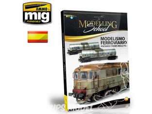 MIG Librairie 6251 Modelling School - Modelisme Ferrovière Peinture réaliste de trains en Espagnol