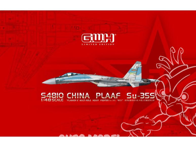 Great Wal Hobby maquette avion S4810 China PLAAF SU-35S "Flanker E" Force Edition limitée 1/48