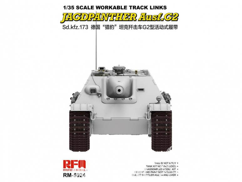Rye Field Model maquette militaire 5024 Chenilles Sd.Kfz.173 Jagdpanther (Chenilles maillon par maillon) 1/35