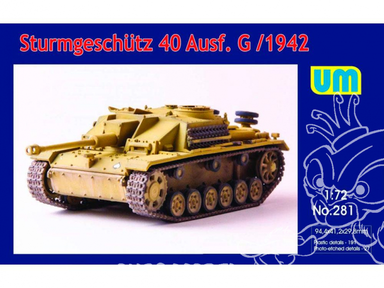 UM Unimodels maquettes militaire 281 STURMGESCHUTZ 40 Ausf G 1942 1/72