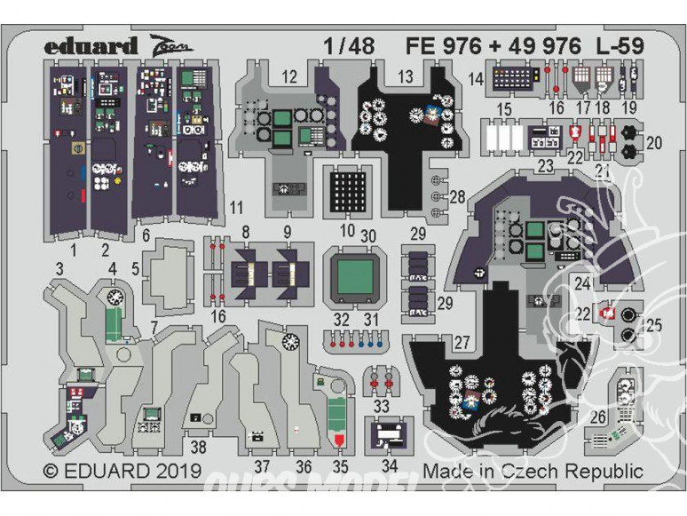 EDUARD photodecoupe avion 49976 Amélioration L-59 Trumpeter 1/48