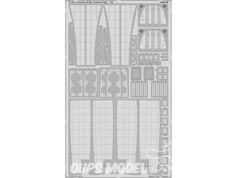 Eduard photodécoupe avion 32433 Undercarriage Lancaster B Mk.I Hk Models 1/32