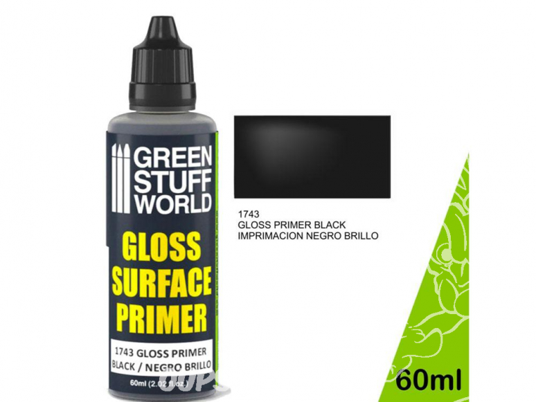 Green Stuff 501025 Primaire Gris Mat 60ml25 Primaire Noir Brillant 60ml