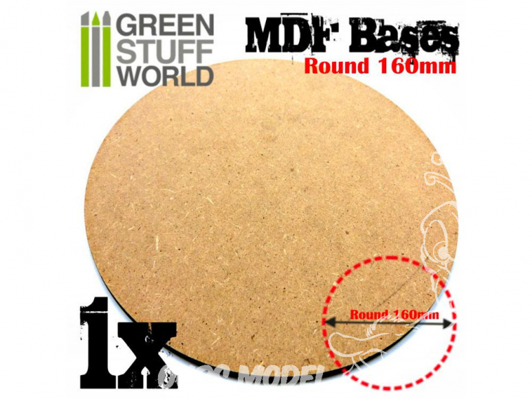 Green Stuff 503425 Socles Rond 160mm en MDF bois