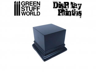 Green Stuff 501735 Socle Carré Ouvragé 6x6 cm Noir