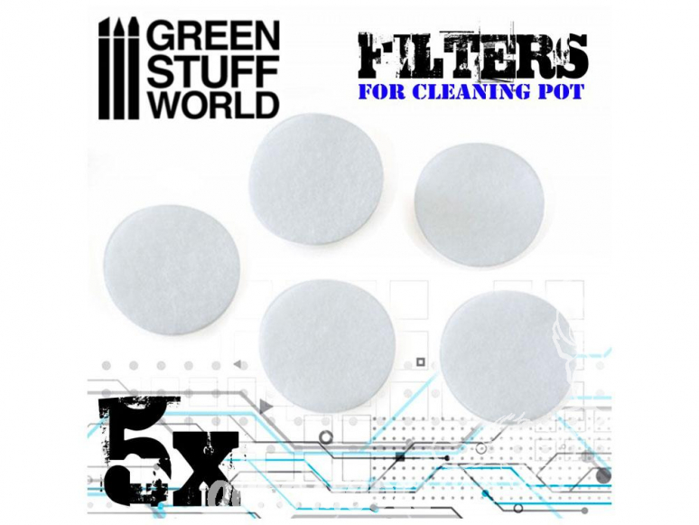 Green Stuff 503739 Filtre pour Pot de nettoyage d'aérographe