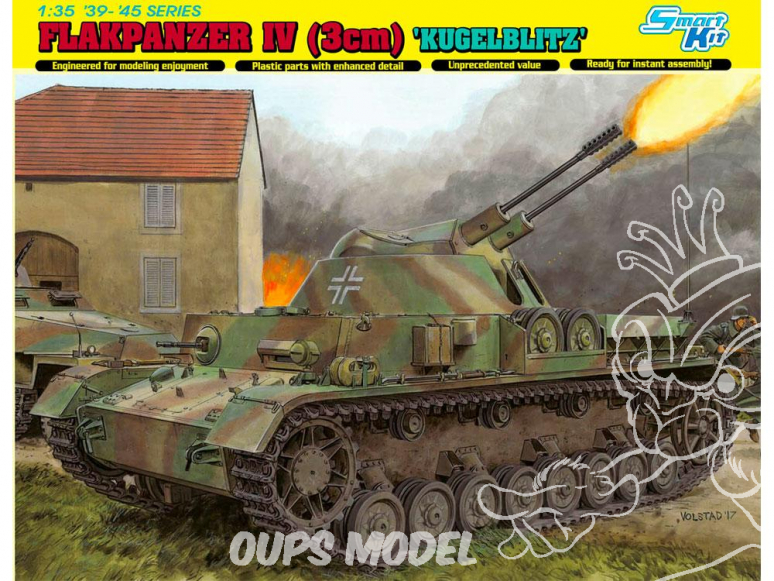 Dragon maquette militaire 6889 Flakpanzer IV (3cm) 'Kugelblitz' (Smart Kit) 1/35
