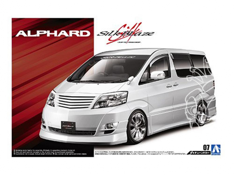 Aoshima maquette voiture 52150 Silk Blaze MNH / ANH10 / 15W Alphard 2005 Toyota 1/24