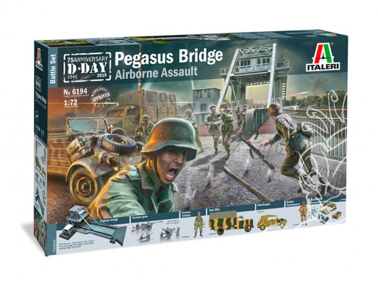 Italeri maquette 6194 PEGASUS BRIDGE D.Day 75°Ann.1944-2019 BATTLE SET 1/72