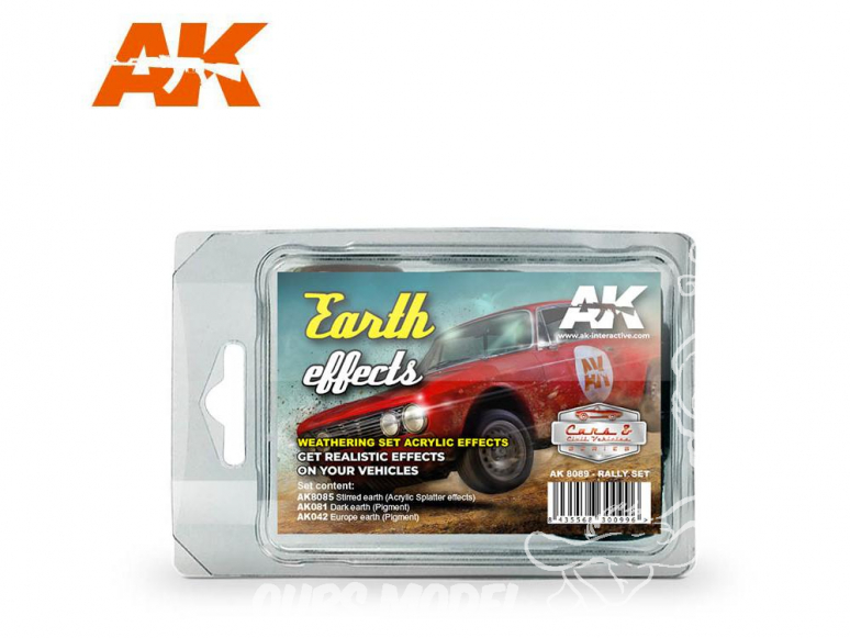 Ak Interactive Set Weathering AK8089 Set rallye - Effets Terre 3 x 35ml