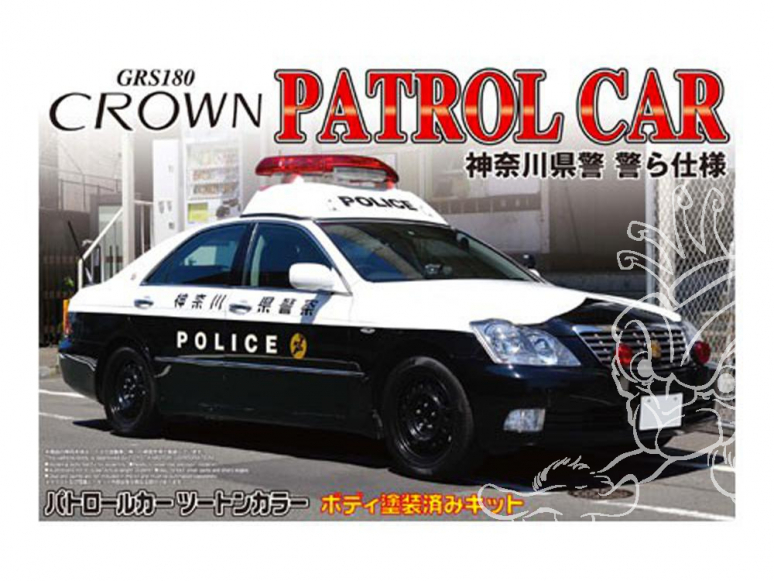 Aoshima maquette voiture 03022 Toyota Crown GRS180 Police voiture patrouille 1/24