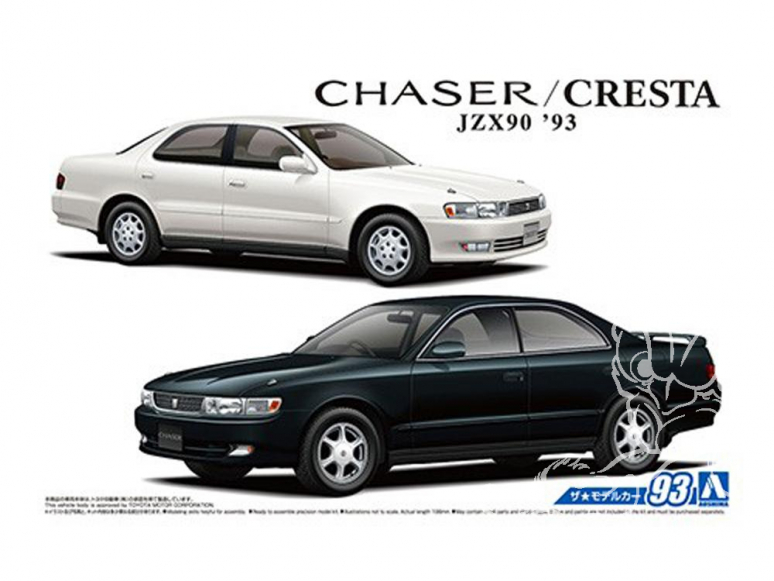 Aoshima maquette voiture 56530 Toyota JZX90 Chaser / Cresta 1993 1/24