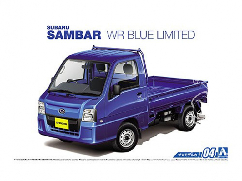 Aoshima maquette voiture 51559 Subaru TT2 Sambar Truck WR Blue Limited 2011 1/24