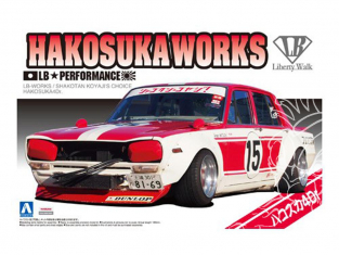 Aoshima maquette voiture 51269 LB Works Hakosuka 4DR - Liberty Walk 1/24