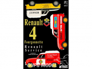 Ebbro maquette voiture 25012 R4 Fourgonnette Renault Service 1/24